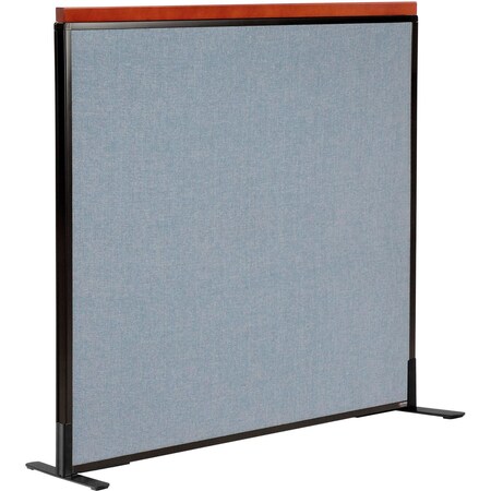 Interion By Global Industrial Interion Deluxe Freestanding Office Partition Panel, 48-1/4inW x 43-1/2inH, Blue 694851FBL